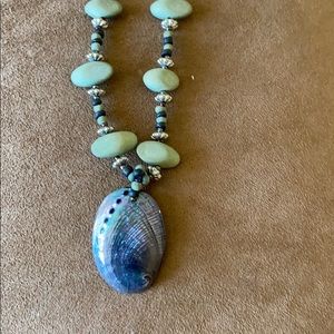 Shell stone necklace
